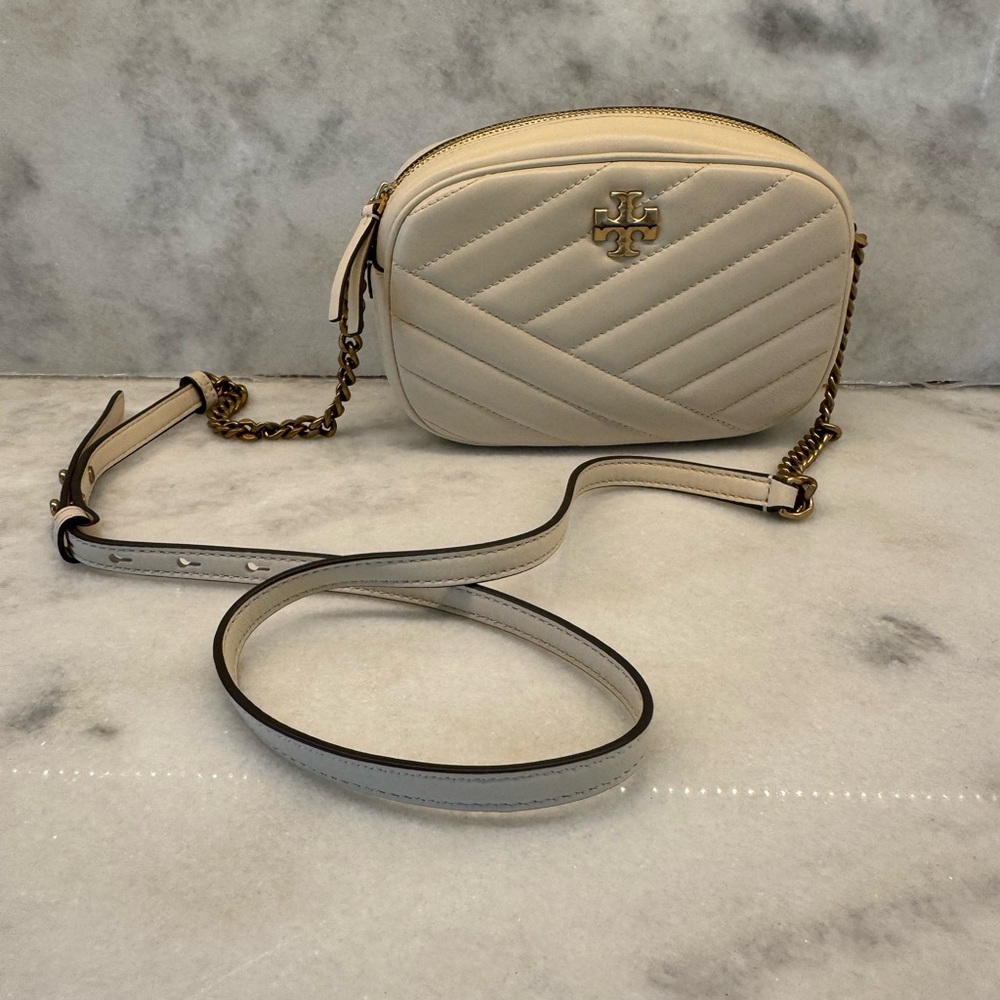 Tory Burch Cream KiraQuilted Crossbody Bag